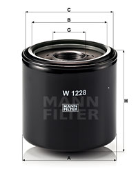 Filtru ulei W 1228 MANN-FILTER