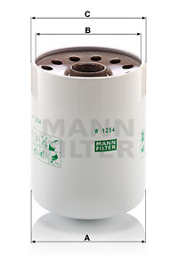 Filtru ulei W 1254 x MANN-FILTER