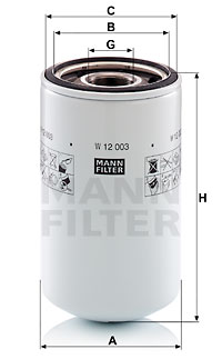 Filtru ulei W 12 003 MANN-FILTER