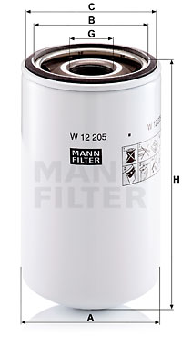Filtru ulei W 12 205 MANN-FILTER