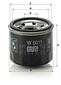 Filtru ulei W 6011 MANN-FILTER