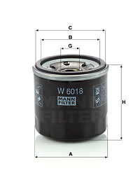 Filtru ulei W 6018 MANN-FILTER