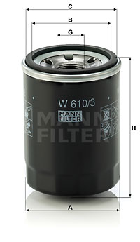 Filtru ulei W 610/3 MANN-FILTER