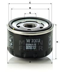 Filtru ulei W 7003 MANN-FILTER