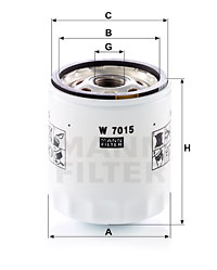 Filtru ulei W 7015 MANN-FILTER