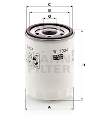 Filtru ulei W 7034 MANN-FILTER