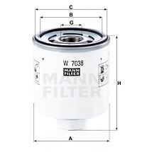 Filtru ulei W 7038 MANN-FILTER