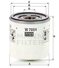 Filtru ulei W 7054 MANN-FILTER