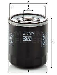 Filtru ulei W 7062 MANN-FILTER