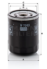 Filtru ulei W 7063 MANN-FILTER