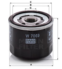 Filtru ulei W 7069 MANN-FILTER