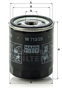 Filtru ulei W 713/28 MANN-FILTER