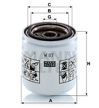 Filtru ulei W 87 MANN-FILTER