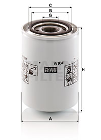 Filtru ulei W 9041 MANN-FILTER