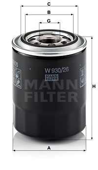 Filtru ulei W 930/26 MANN-FILTER