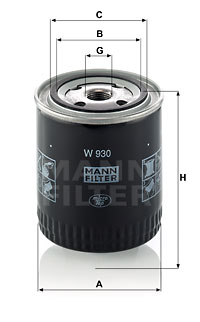 Filtru ulei W 930 MANN-FILTER