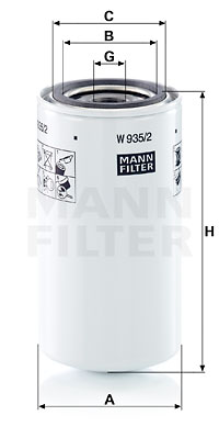 Filtru, sistem hidraulic primar W 935/2 MANN-FILTER