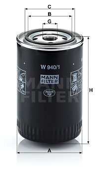 Filtru ulei W 940/1 MANN-FILTER