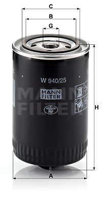 Filtru ulei W 940/25 MANN-FILTER