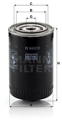 Filtru ulei W 940/55 MANN-FILTER