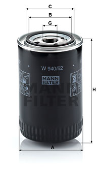 Filtru ulei W 940/62 MANN-FILTER