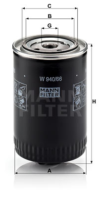 Filtru ulei W 940/66 MANN-FILTER