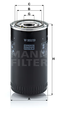 Filtru ulei W 950/39 MANN-FILTER