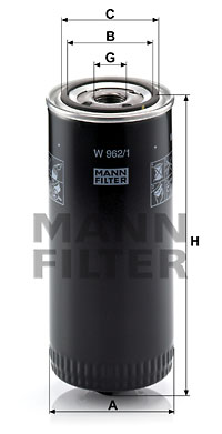 Filtru, sistem hidraulic primar W 962/1 MANN-FILTER