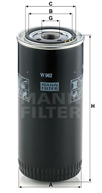 Filtru ulei W 962 MANN-FILTER