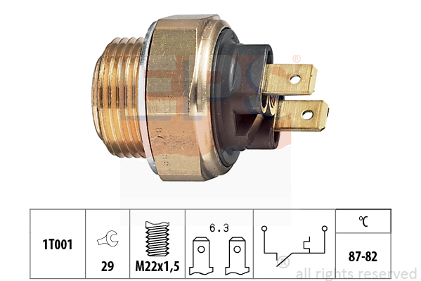 Comutator temperatura, ventilator radiator 1.850.017 EPS