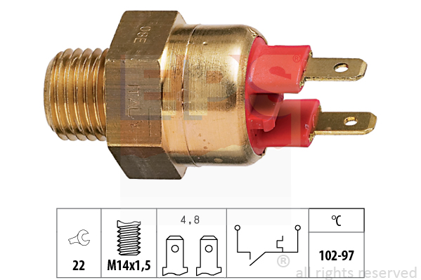 Comutator temperatura, ventilator radiator 1.850.063 EPS