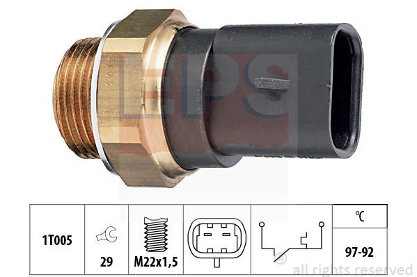 Comutator temperatura, ventilator radiator 1.850.103 EPS