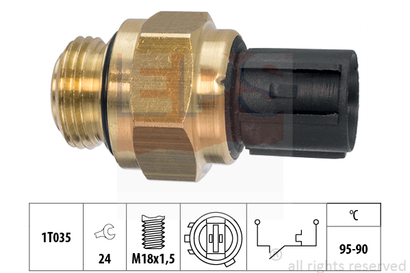 Comutator temperatura, ventilator radiator 1.850.196 EPS