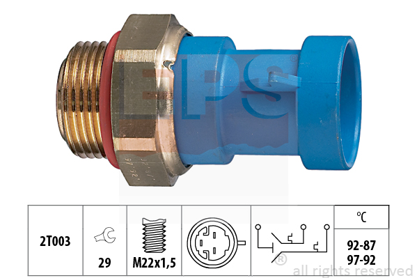 Comutator temperatura, ventilator radiator 1.850.643 EPS