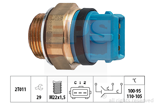 Comutator temperatura, ventilator radiator 1.850.672 EPS