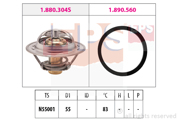 Termostat,lichid racire 1.880.304 EPS