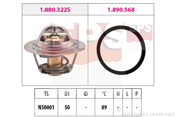 Termostat,lichid racire 1.880.322 EPS