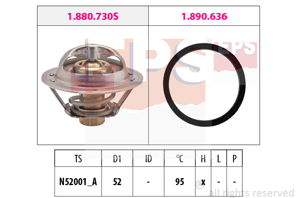 Termostat,lichid racire 1.880.730 EPS