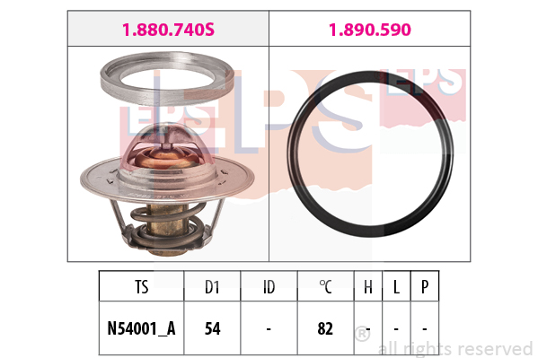 Termostat,lichid racire 1.880.740 EPS