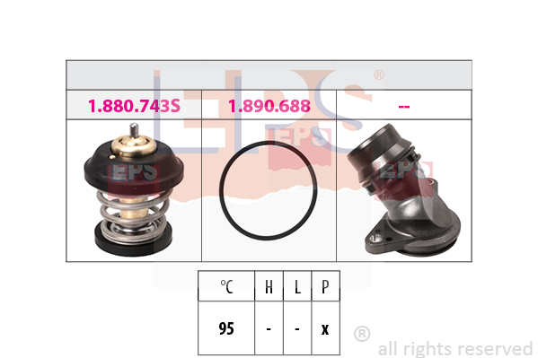 Termostat,lichid racire 1.880.757K EPS