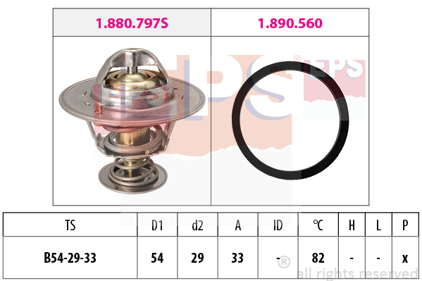 Termostat,lichid racire 1.880.797 EPS