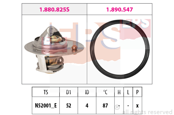 Termostat,lichid racire 1.880.825 EPS