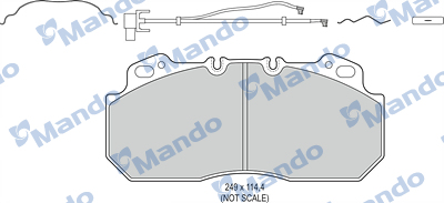 Set placute frana,frana disc MBF016063 MANDO