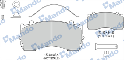 Set placute frana,frana disc MBF016073 MANDO