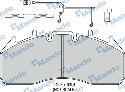 Set placute frana,frana disc MBF016074 MANDO