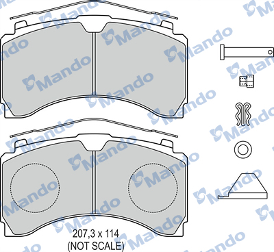 Set placute frana,frana disc MBF016077 MANDO