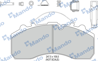 Set placute frana,frana disc MBF016096 MANDO