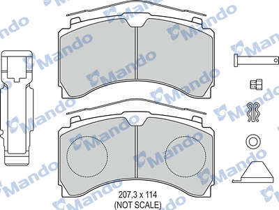 Set placute frana,frana disc MBF016113 MANDO
