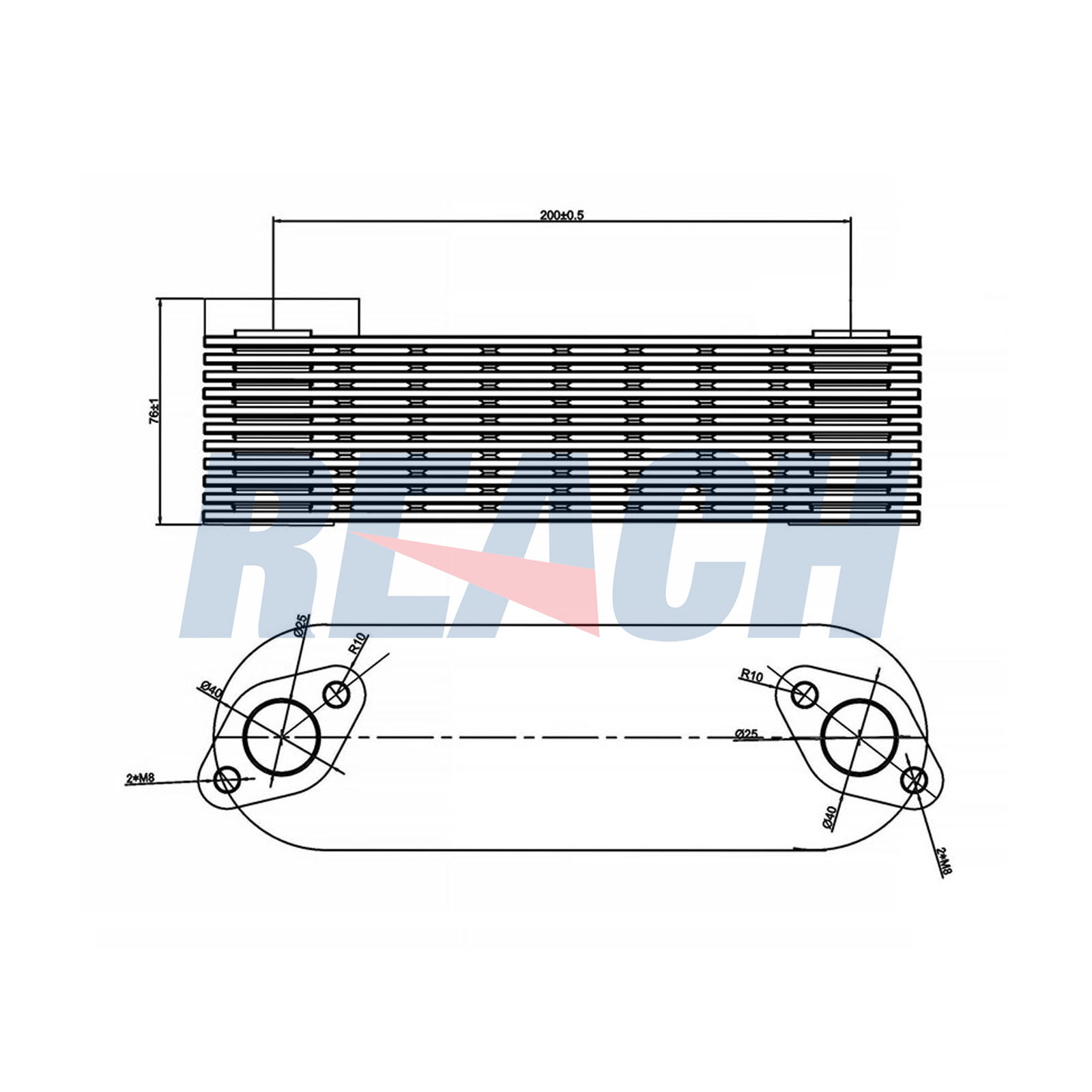 Radiator ulei, ulei motor 1.24.11124 REACH