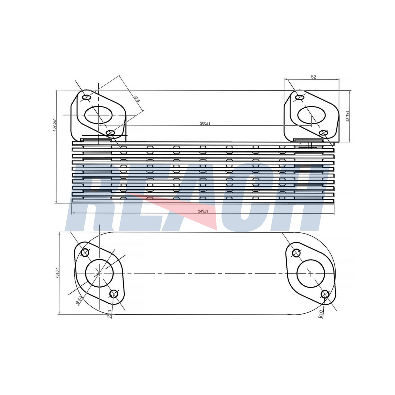 Radiator ulei, ulei motor 1.24.11151 REACH